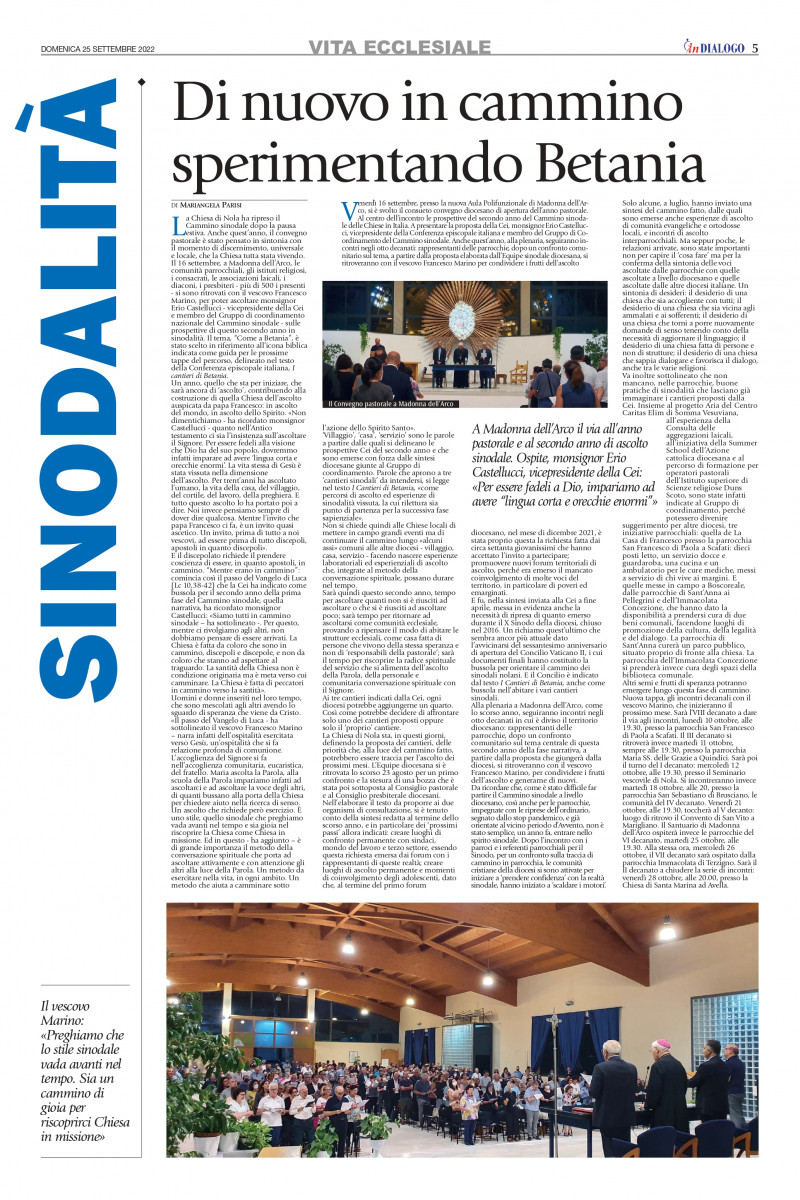 Convegno: il racconto sul mensile diocesano inDialogo