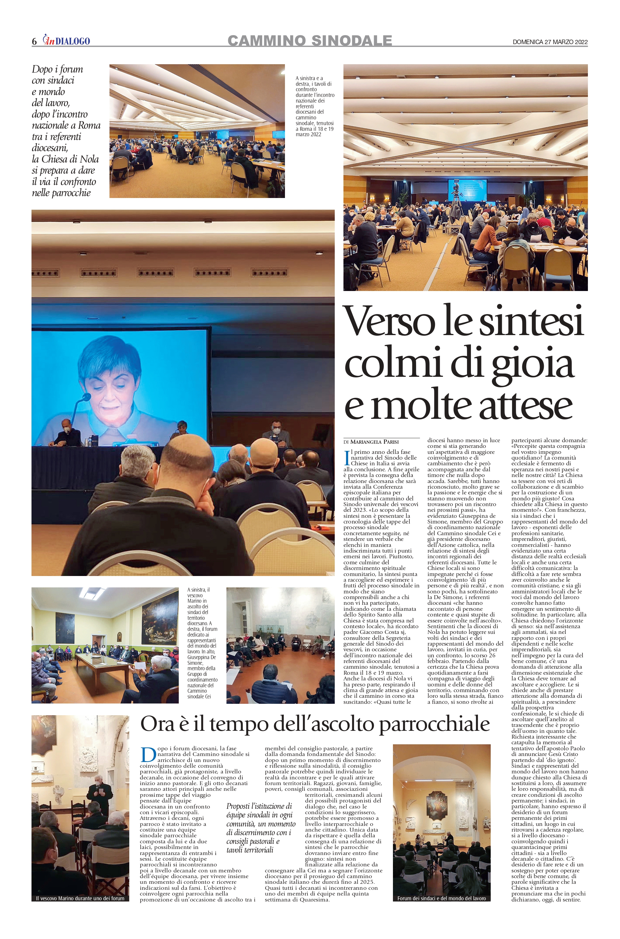 Secondo forum sinodale, con sindaci e mondo del lavoro. Il racconto del mensile diocesano inDialogo 