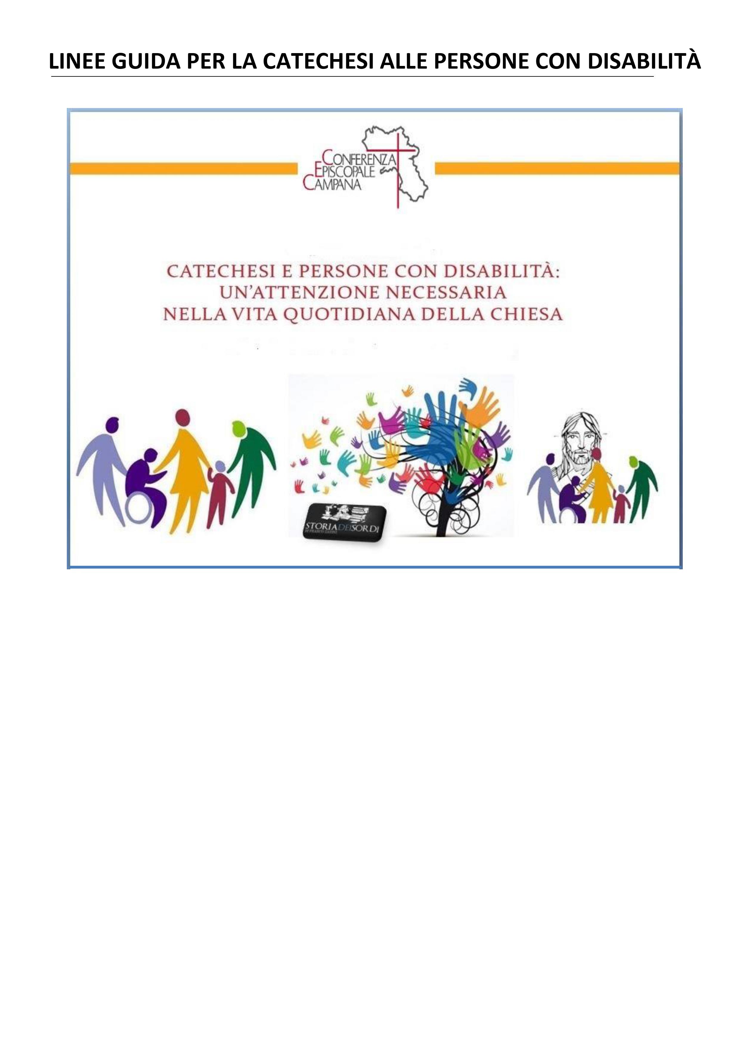 Catechesi e disabilità Linee guida Cec
