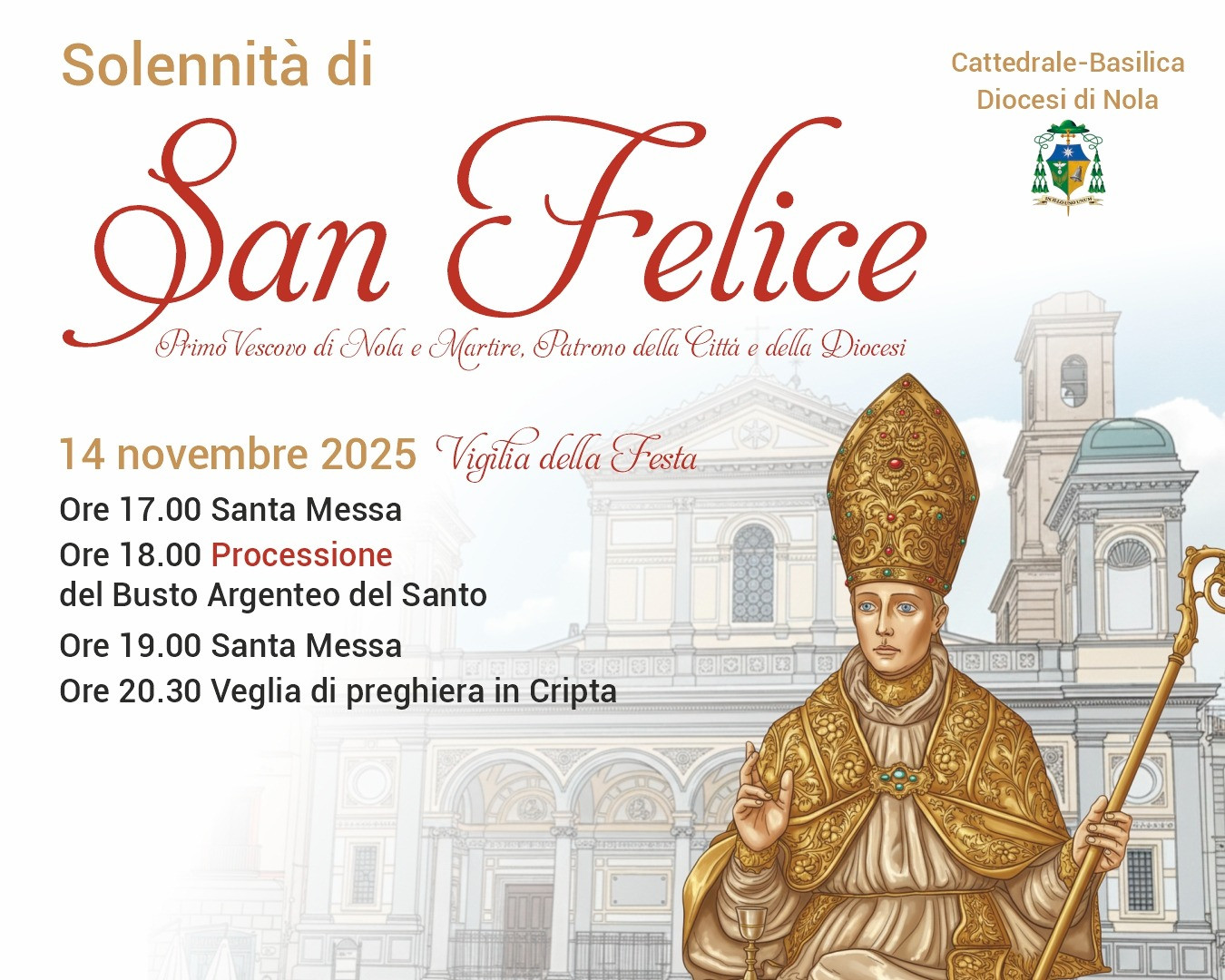 Processione con il  Busto argenteo di San Felice vescovo