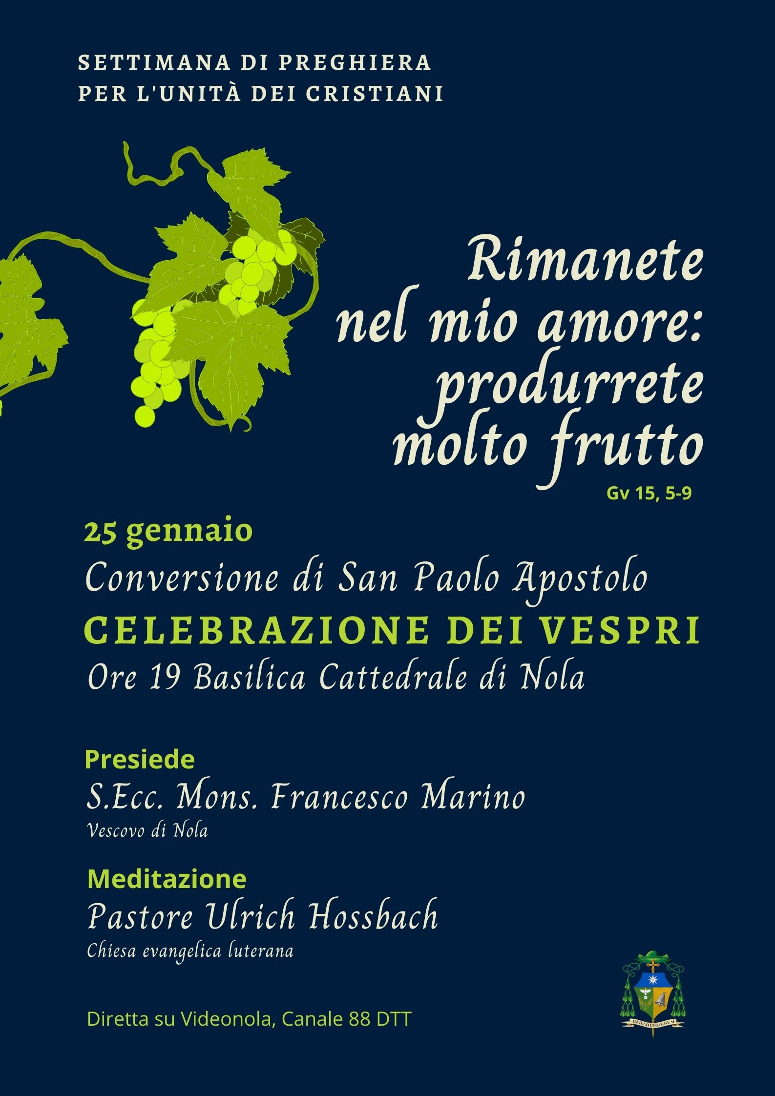 Rimanete nel mio amore: produrrete molto frutto