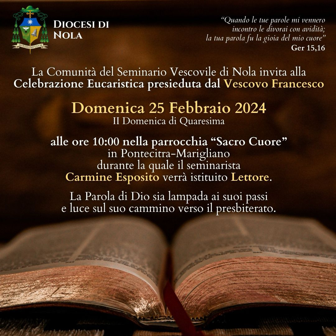 Istituzione del Lettorato per il seminarista Carmine Esposito 