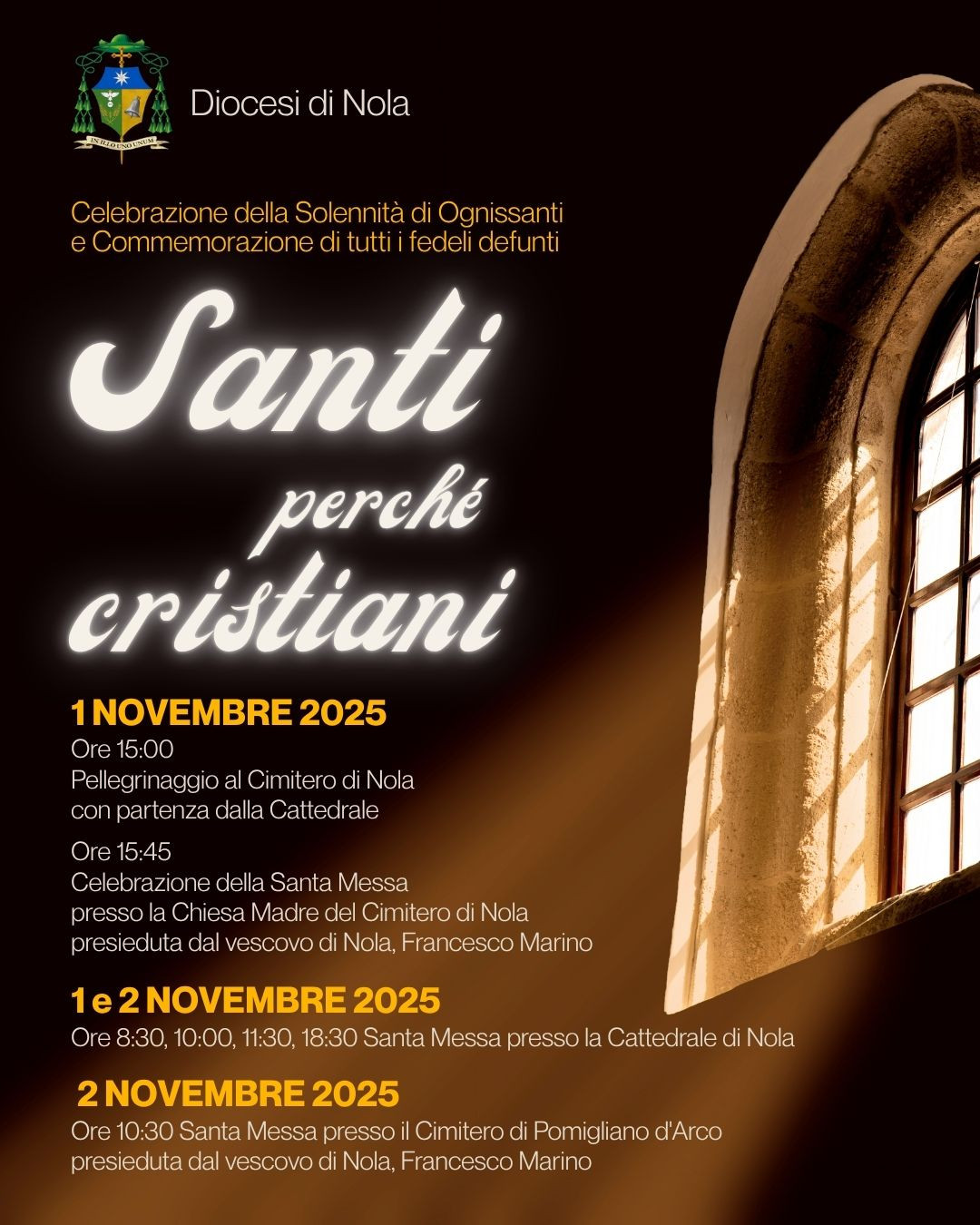 Solennità di Ognissanti e Commemorazione di tutti i fedeli defunti 